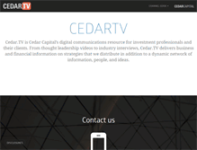 Tablet Screenshot of cedar.tv